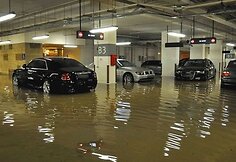 Potvynio metu užlieti egzotiški automobiliai