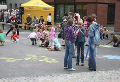 Žvejų gatvės &scaron;ventės akimirka.