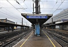 Tuščia traukinių stotis Briuselyje