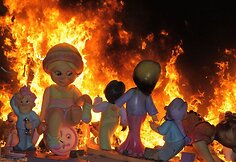 „Las Fallas“ festivalio akimirka