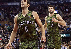 Jose Calderonas ir Linas Kleiza