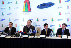 Spaudos konferencijos akimirka