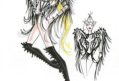 Lady Gagos kostiumo eskizas