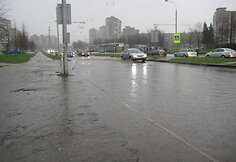 Kaune patvinusi gatvė (Šiaurės pr.)