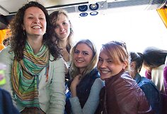 Studentai autobuse