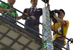 Danijos princas Frederikas uždėjo paskutinę bok&scaron;to dalį. 