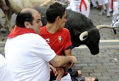 San Fermino festivalio akimirka