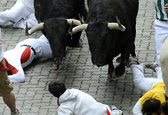 San Fermino festivalio akimirka