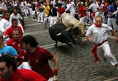 San Fermino festivalio akimirka