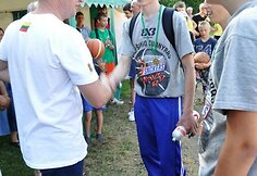 Lietuvos U20 krepšinio rinktinės trenerio Kazio Maskvyčio sutiktuvės Darbėnuose