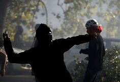 Demonstrantai Italijoje susirėmė su policija