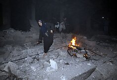 Įvykio vietoje po raketų atakų