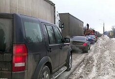 190 kilometrų transporto kamštis Rusijoje
