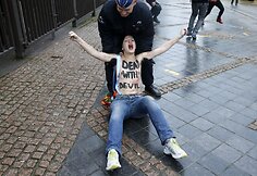 &bdquo;Femen&ldquo; aktyvisčių protestas Briuselyje
