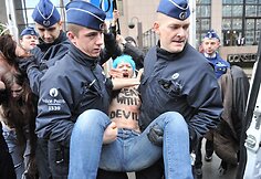 &bdquo;Femen&ldquo; aktyvisčių protestas Briuselyje