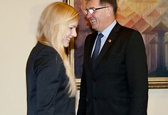 Rūta Meilutytė ir Algirdas Butkevičius