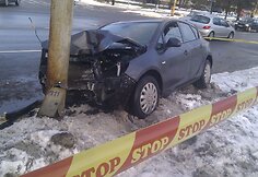 Avarija L.Asanavičiūtės gatvėje, Vilniuje.