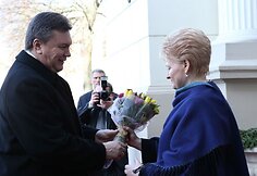 Viktoras Janukovyčius ir Dalia Grybauskaitė