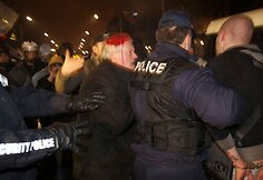 Bulgarijoje per protestus sužeistas vyras