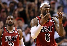 Dwyane'as Wade'as ir LeBronas Jamesas