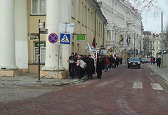 Protestuotojai prie prezidentūros
