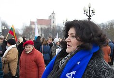 Darbo partijos aktyvistai prie Vilniaus apygardos teismo
