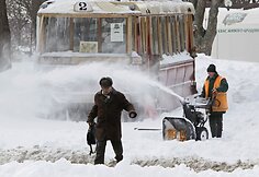 Kijeve valomas sniegas
