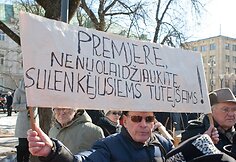 Mitingas prieš nevalstybinės kalbos naudojimą
