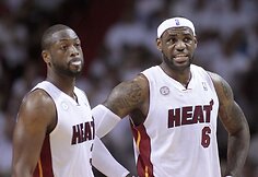 Dwyane'as Wade'as ir LeBronas Jamesas