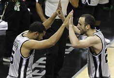 Cory Josephas ir Manu Ginobili