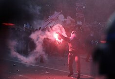 Neramumai per protestą prie&scaron; gėjų santuokas Prancūzijoje