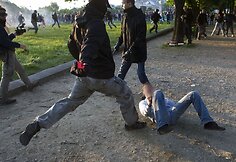 Neramumai per protestą prie&scaron; gėjų santuokas Prancūzijoje