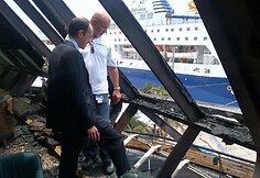 &bdquo;Royal Caribbean&ldquo; kruizinis laivas po gaisro 