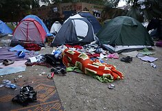 Turkijos protestuotojų palapinės