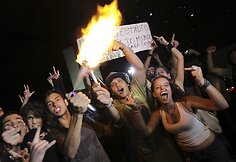 Protestuotojai Brazilijoje