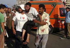 Ne&scaron;amas sužeistas protestuotojas