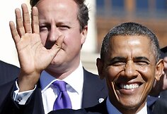JAV prezidentas Barackas Obama ir Didžiosios Britanijos ministras pirmininkas Davidas Cameronas
