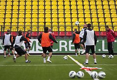 Lietuvos futbolo rinktinės treniruotė