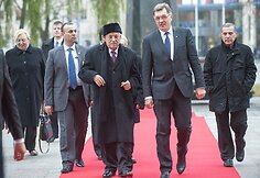 Palestinos prezidentas Mahmudas Abbasas ir Lietuvos premjeras Algirdas Butkevičius