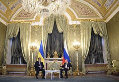Ukrainos prezidentas Viktoras Janukovyčius ir Rusijos prezidentas Vladimiras Putinas