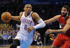 Russellas Westbrookas ir Greivis Vasquezas