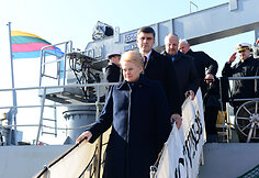 Dalia Grybauskaitė apsilankė Karinėse jūrų pajėgose