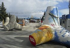 Ukrainos ir Rusijos siena prie Novoazovsko miesto