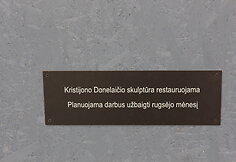 Vieta, kurioje buvo Kristijono Donelaičio skulptūra 