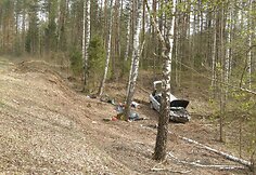 &bdquo;Ford Mondeo&ldquo; automobilis po avarijos Molėtų rajone