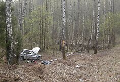 &bdquo;Ford Mondeo&ldquo; automobilis po avarijos Molėtų rajone