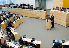 Premjeras Algirdas Butkevičius pristatė Vyriausybės metinę ataskaitą.