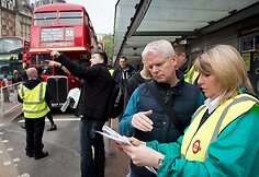 Dėl metropoliteno darbuotojų streiko Londono gyventojams teko keliauti autobusais.