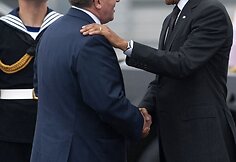 JAV prezidentas Barackas Obama ir Lenkijos prezidentas Bronislawas Komorowskis