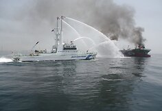 Tanklaivio gaisras Japonijoje